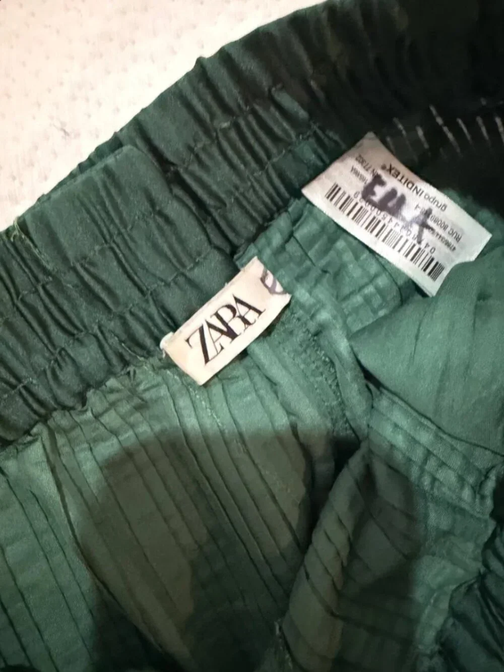 Zara Green Pleated Two-Piece Set